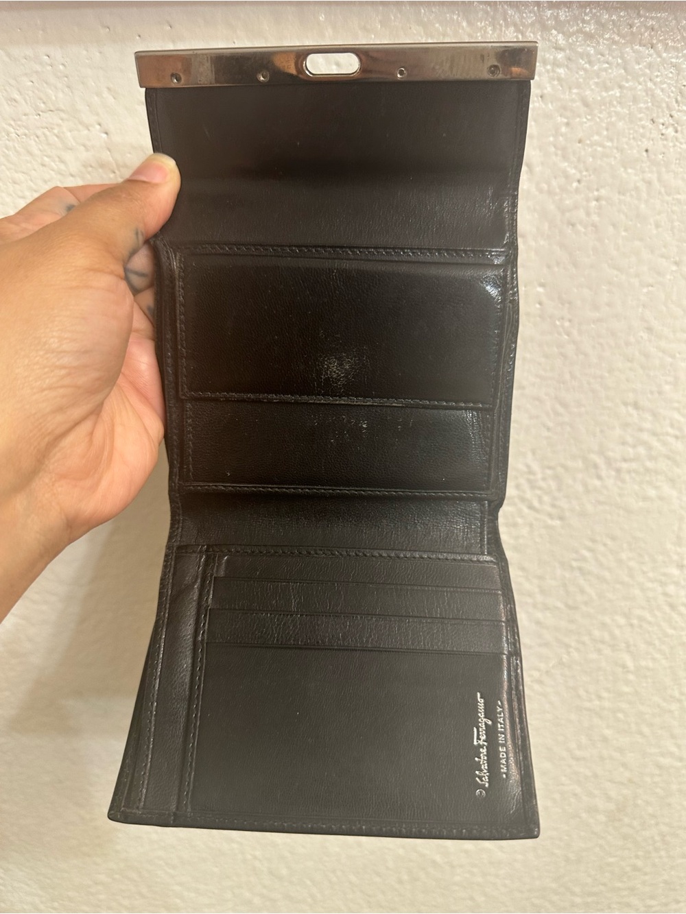 Salvatore Ferragamo Black Leather Wallet - Picture 7 of 12